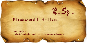 Mindszenti Szilas névjegykártya